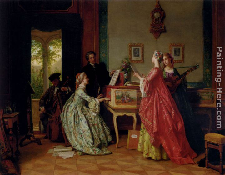 The Recital painting - Jean Carolus The Recital art painting